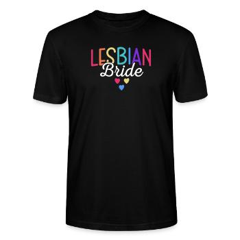 Lesbische Braut Lgbtq Gay Wedding Equality - Stanley/Stella Unisex Bio-T-Shirt CRAFTER - Schwarz - Vorne - Alina (178cm) & Michal (187cm)