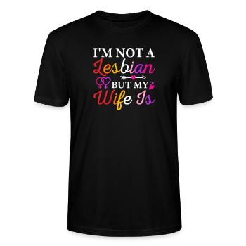 Lesbische Ehefrau Lgbtq Gay Wedding Equality - Stanley/Stella Unisex Bio-T-Shirt CRAFTER - Schwarz - Vorne - Alina (178cm) & Michal (187cm)