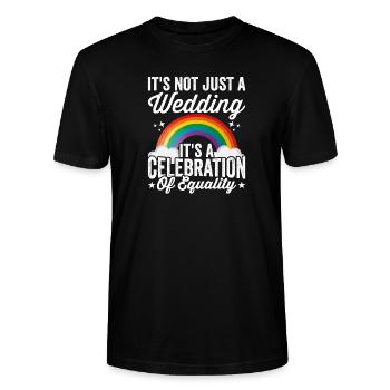 Feier Der Gleichstellung Lgbtq Gay Wedding - Stanley/Stella Unisex Bio-T-Shirt CRAFTER - Schwarz - Vorne - Alina (178cm) & Michal (187cm)