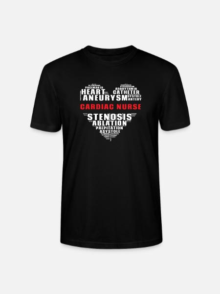 Cardiology Nurse Cardiologist - Stanley/Stella CRAFTER Unisex Organic T-Shirt - black