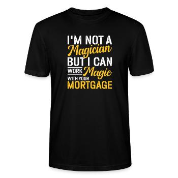 Magic With Mortgage Loan Officer Assistant - Stanley/Stella Unisex Bio-T-Shirt CRAFTER - Schwarz - Vorne - Alina (178cm) & Michal (187cm)