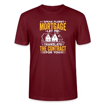 Speak fluently - Stanley/Stella CRAFTER Unisex Organic T-Shirt - burgundy - Front - Alina (178cm) & Michal (187cm)
