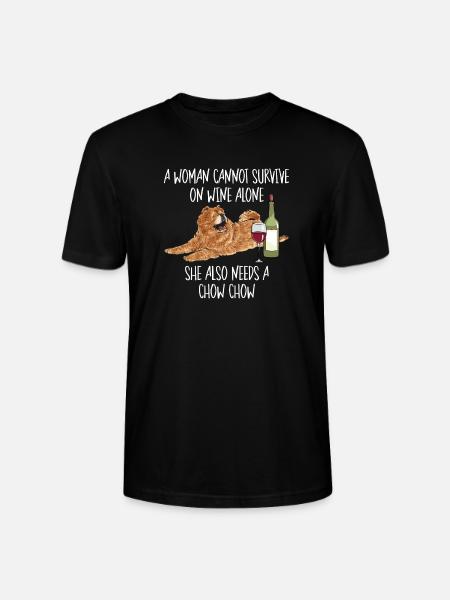 Chow Chow Dog - Stanley/Stella CRAFTER Unisex Organic T-Shirt - black