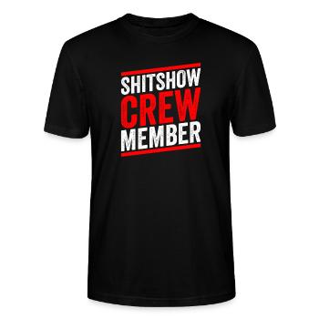 Shitshow crew member expert - Stanley/Stella CRAFTER Unisex Organic T-Shirt - black - Front - Alina (178cm) & Michal (187cm)