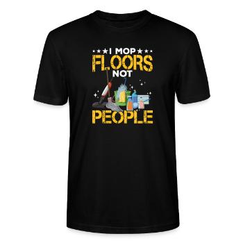 Mop floors Housekeeper Appreciation - Stanley/Stella CRAFTER Unisex Organic T-Shirt - black - Front - Alina (178cm) & Michal (187cm)