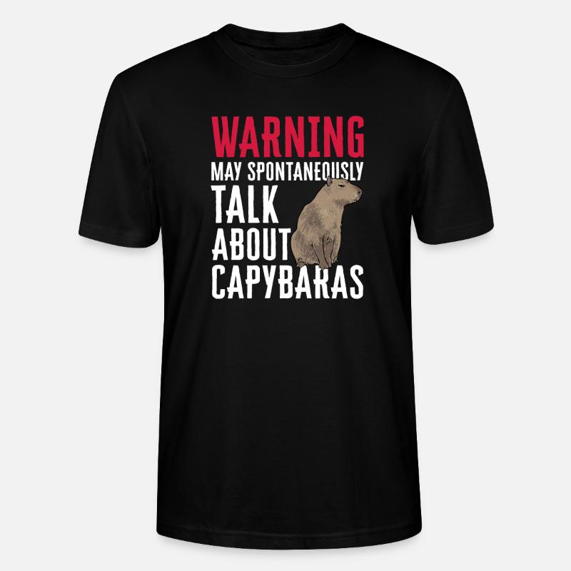 Capybara Nagetier - Stanley/Stella Unisex Bio-T-Shirt CRAFTER - Schwarz