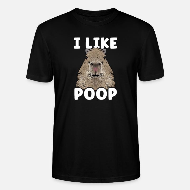 Capybara Nagetier - Stanley/Stella Unisex Bio-T-Shirt CRAFTER - Schwarz