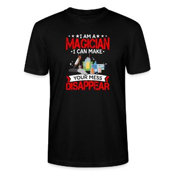 Making chaos disappear Administrator Housekeeper - Stanley/Stella CRAFTER Unisex Organic T-Shirt - black - Front - Alina (178cm) & Michal (187cm)