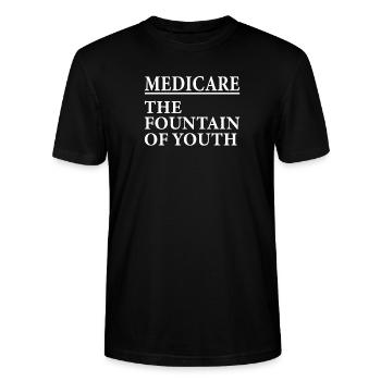 Medicare Support Retirees Seniors Seniors - Stanley/Stella CRAFTER Unisex Organic T-Shirt - black - Front - Alina (178cm) & Michal (187cm)