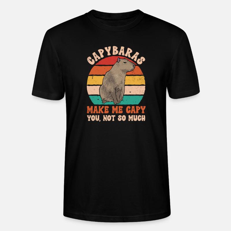 Rongeur Capybara - T-shirt bio CRAFTER Stanley Stella Unisexe - noir