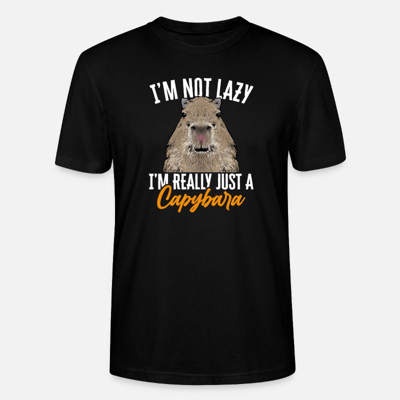 Capybara Nagetier - Stanley/Stella Unisex Bio-T-Shirt CRAFTER - Schwarz