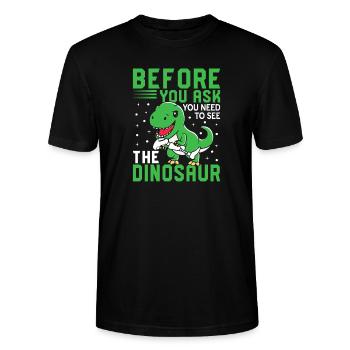 Siehe Die Dinosaurier-amputation - Stanley/Stella Unisex Bio-T-Shirt CRAFTER - Schwarz - Vorne - Alina (178cm) & Michal (187cm)