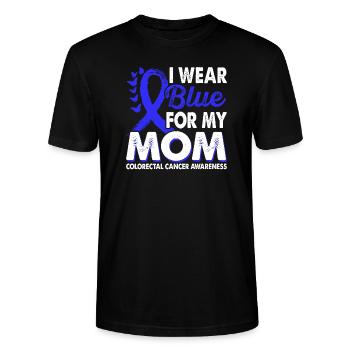 Portez du bleu clair pour les mamans colorectals - T-shirt bio CRAFTER Stanley Stella Unisexe - noir - Devant - Alina (178cm) & Michal (187cm)