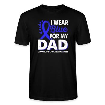Portez du bleu clair pour le colorectal - T-shirt bio CRAFTER Stanley Stella Unisexe - noir - Devant - Alina (178cm) & Michal (187cm)