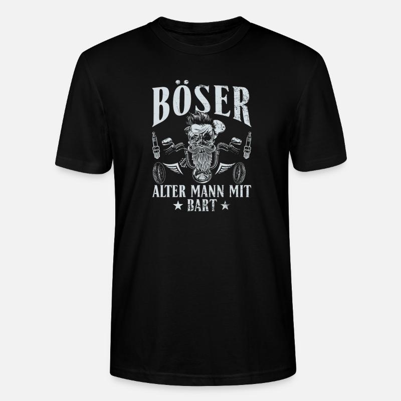 Böser alter Mann mit Bart - Stanley/Stella Unisex Bio-T-Shirt CRAFTER - Schwarz