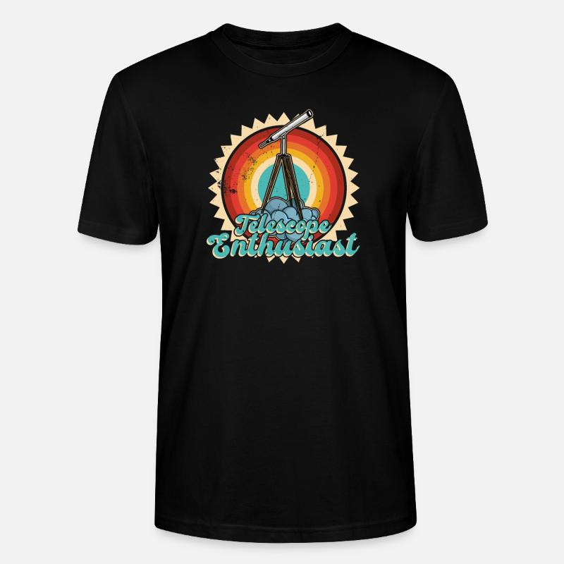Stargazing Telescope Astronomers - Stanley/Stella CRAFTER Unisex Organic T-Shirt - black
