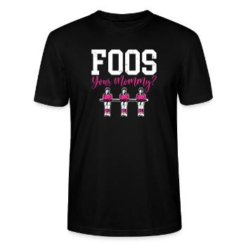 Foos Your Mommy Women Foosball Player Baby-foot - T-shirt bio CRAFTER Stanley Stella Unisexe - noir - Devant - Alina (178cm) & Michal (187cm)