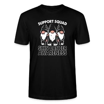 Support Squad Skin Melanoma Cancer Awareness Black - Stanley/Stella CRAFTER Unisex Organic T-Shirt - black - Front - Alina (178cm) & Michal (187cm)