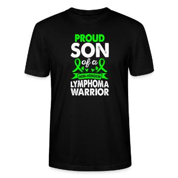 Sohn Des Non-hodgkin-lymphom-kriegers Bewusstsein - Stanley/Stella Unisex Bio-T-Shirt CRAFTER - Schwarz - Vorne - Alina (178cm) & Michal (187cm)