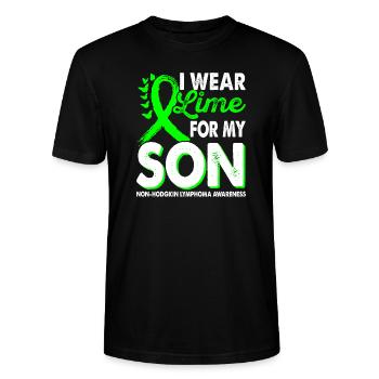 Appliquer des verts de citron vert pour le mois de - T-shirt bio CRAFTER Stanley Stella Unisexe - noir - Devant - Alina (178cm) & Michal (187cm)