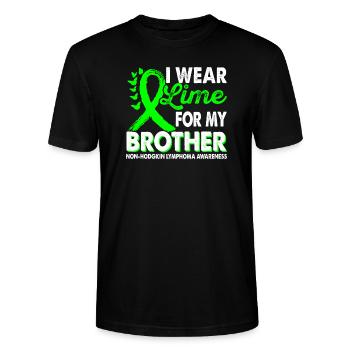 Portez des verts citron vert pour sensibiliser à - T-shirt bio CRAFTER Stanley Stella Unisexe - noir - Devant - Alina (178cm) & Michal (187cm)