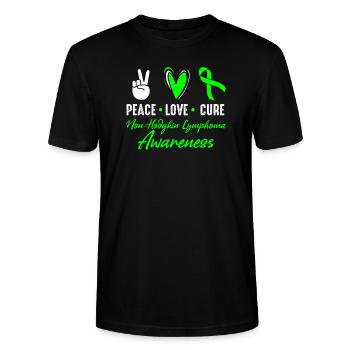 Peace Love Cure - Stanley/Stella Unisex Bio-T-Shirt CRAFTER - Schwarz - Vorne - Alina (178cm) & Michal (187cm)
