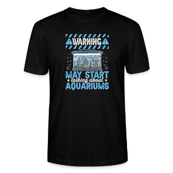 Speaking of aquariums, aquascaping, aquascaper fishing - Stanley/Stella CRAFTER Unisex Organic T-Shirt - black - Front - Alina (178cm) & Michal (187cm)
