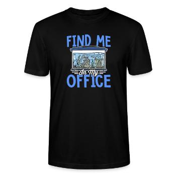 Finden Sie Mich In Meinem Büro Aquascaping - Stanley/Stella Unisex Bio-T-Shirt CRAFTER - Schwarz - Vorne - Alina (178cm) & Michal (187cm)