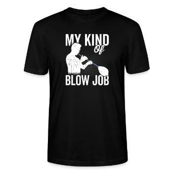 Art Von Blasjob Glasbläser Glasbläserei - Stanley/Stella Unisex Bio-T-Shirt CRAFTER - Schwarz - Vorne - Alina (178cm) & Michal (187cm)