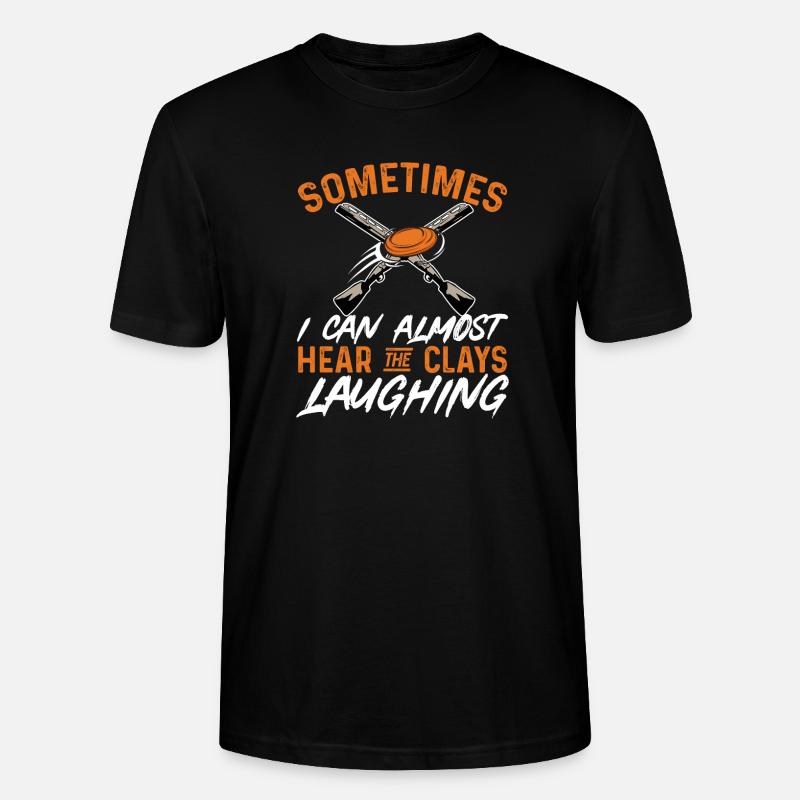 Trapschießen Skeet Tontaubenschießen - Stanley/Stella Unisex Bio-T-Shirt CRAFTER - Schwarz