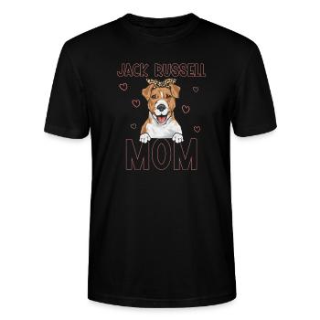 Jack Russell Terrier - Stanley/Stella Unisex Bio-T-Shirt CRAFTER - Schwarz - Vorne - Alina (178cm) & Michal (187cm)