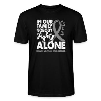 Niemand Kämpft Allein - Stanley/Stella Unisex Bio-T-Shirt CRAFTER - Schwarz - Vorne - Alina (178cm) & Michal (187cm)