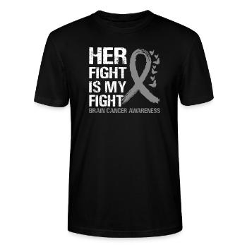 Their struggle is our fight against the month of the - Stanley/Stella CRAFTER Unisex Organic T-Shirt - black - Front - Alina (178cm) & Michal (187cm)