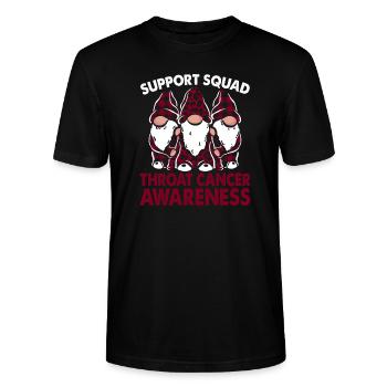 Support Squad Throat Cancer Awareness Month - Stanley/Stella Unisex Bio-T-Shirt CRAFTER - Schwarz - Vorne - Alina (178cm) & Michal (187cm)