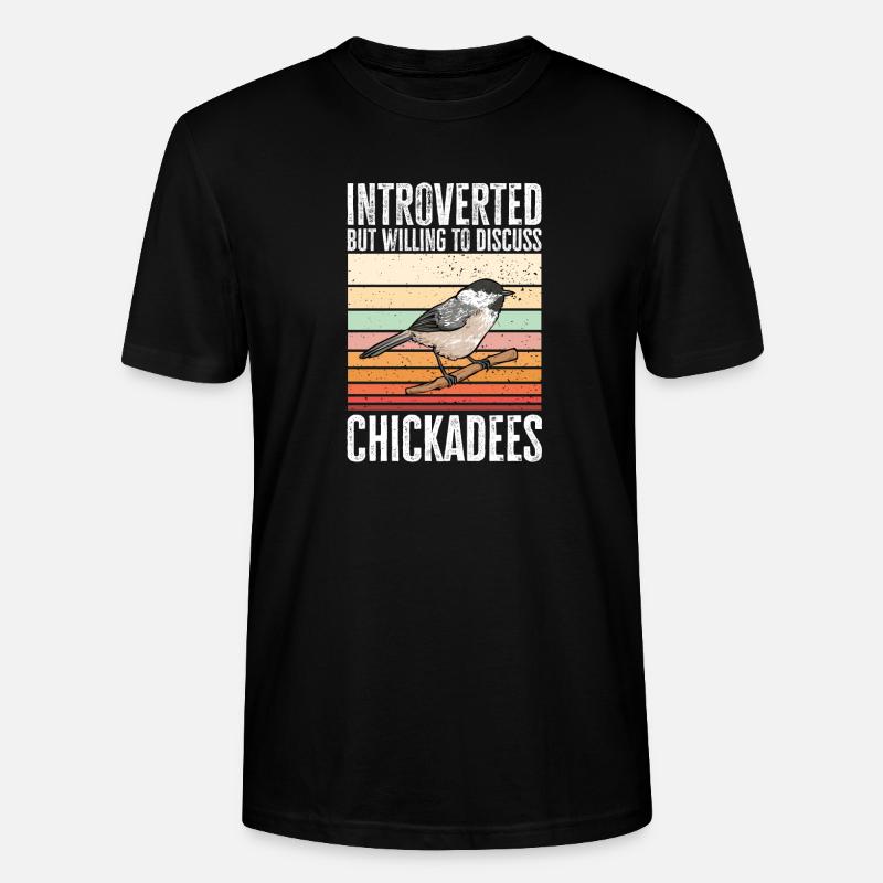 Meise Vogel Chickadee Vogelbeobachtung - Stanley/Stella Unisex Bio-T-Shirt CRAFTER - Schwarz
