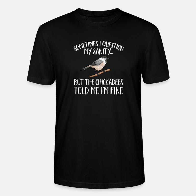 Observation des oiseaux mésanges - T-shirt bio CRAFTER Stanley Stella Unisexe - noir