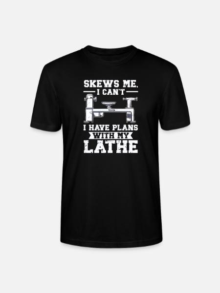 Turning Wood Lathe Lathe - Stanley/Stella CRAFTER Unisex Organic T-Shirt - black