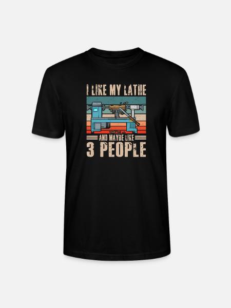 Turning Wood Lathe Lathe - Stanley/Stella CRAFTER Unisex Organic T-Shirt - black