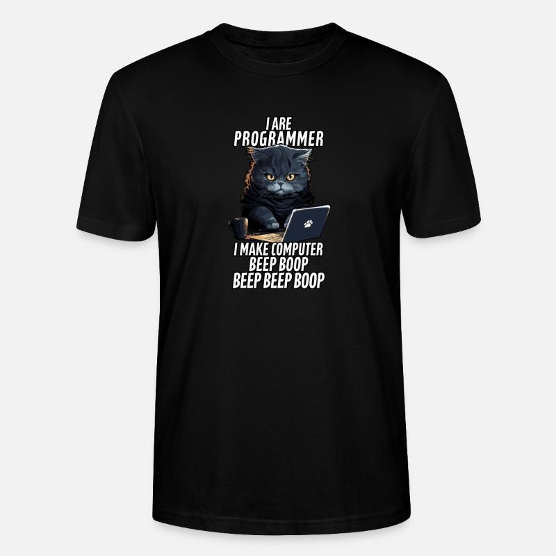 Ich bin Programmierer Beep Boop - Stanley/Stella Unisex Bio-T-Shirt CRAFTER - Schwarz