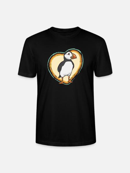 puffin, puffin, auks, lunde - Stanley/Stella CRAFTER Unisex Organic T-Shirt - black