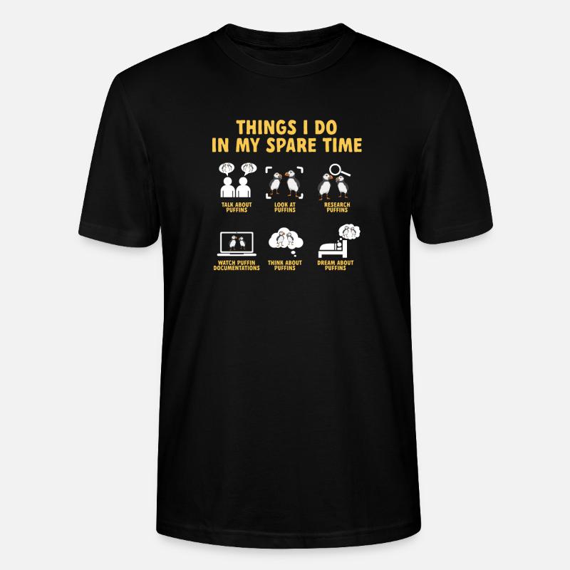macareux macareux moines oiseaux Lunde - T-shirt bio CRAFTER Stanley Stella Unisexe - noir