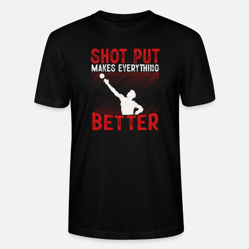 Kugelstoßen Werfen Leichtathletik - Stanley/Stella Unisex Bio-T-Shirt CRAFTER - Schwarz