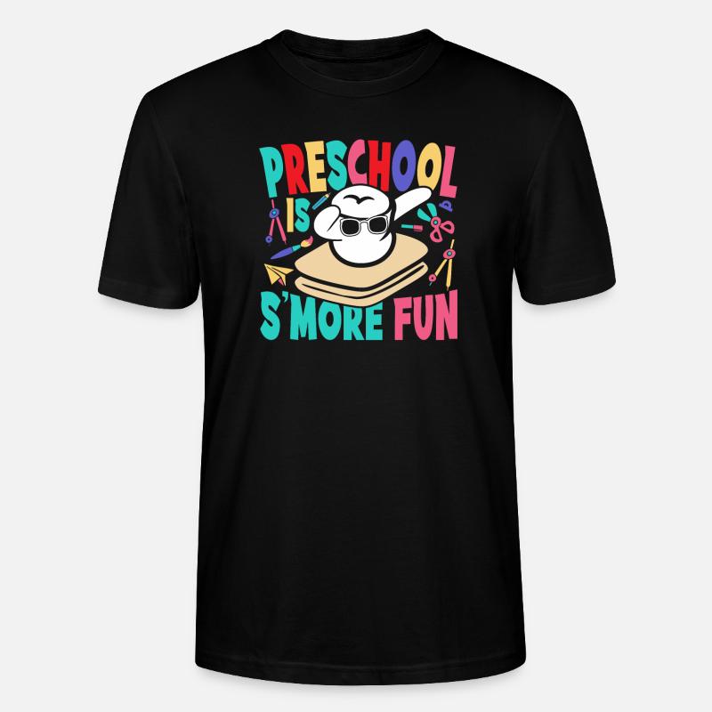 Preschool Is Smore Fun Camping Kids Dabbing Marshm - Stanley/Stella Unisex Bio-T-Shirt CRAFTER - Schwarz