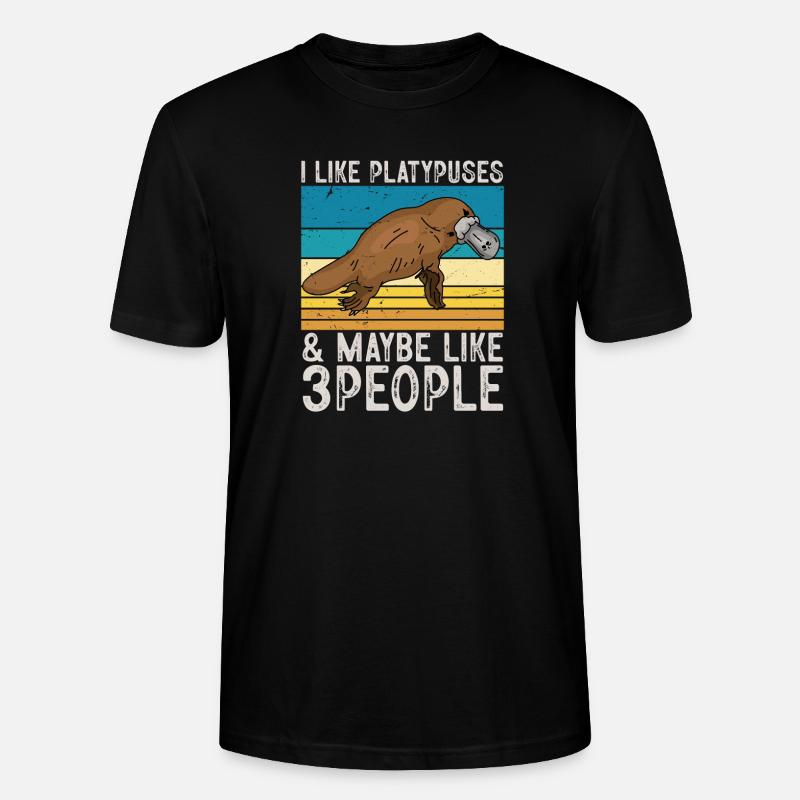 Ornithorynque Schnabeltier - T-shirt bio CRAFTER Stanley Stella Unisexe - noir