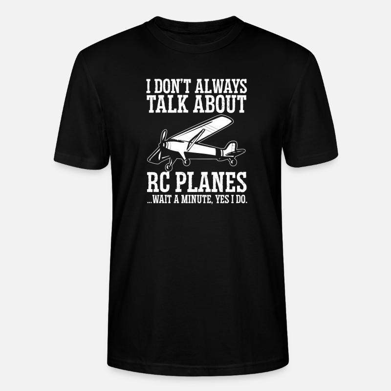 Remote Controlled Airplane Model Airplane - Stanley/Stella CRAFTER Unisex Organic T-Shirt - black