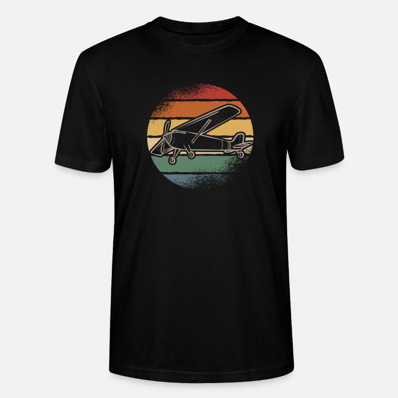 Ferngesteuertes Flugzeug Modellflugzeug - Stanley/Stella Unisex Bio-T-Shirt CRAFTER - Schwarz