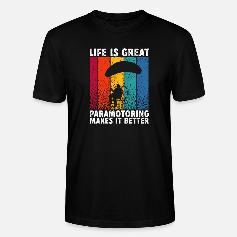 Paramotor Motorized paraglider - Stanley/Stella CRAFTER Unisex Organic T-Shirt - black