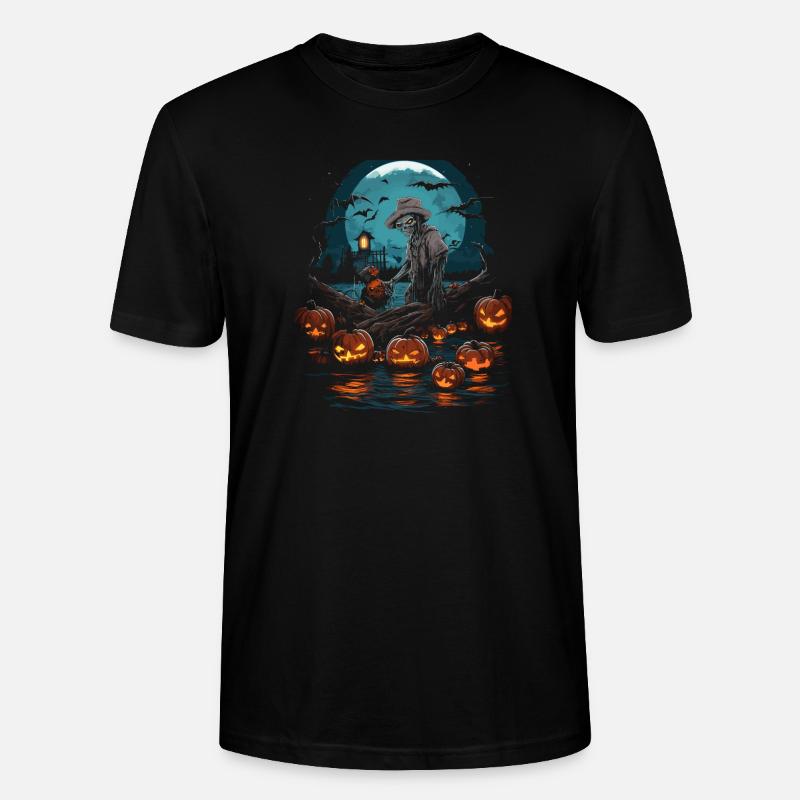 Pêcheur effrayant pêcheur d’Halloween effrayant - T-shirt bio CRAFTER Stanley Stella Unisexe - noir