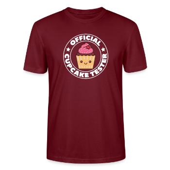 Testeur officiel de cupcakes Baking Cute Baker Pastry C - T-shirt bio CRAFTER Stanley Stella Unisexe - bordeaux - Devant - Alina (178cm) & Michal (187cm)