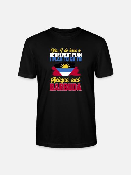 Antigua and Barbuda flag - Stanley/Stella CRAFTER Unisex Organic T-Shirt - black